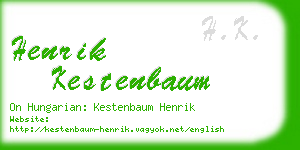 henrik kestenbaum business card